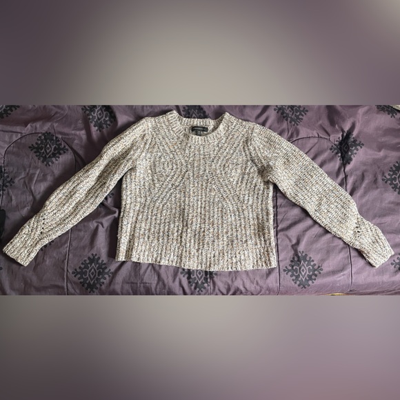 Chunky pointelle wool blend sweater - Picture 2 of 9
